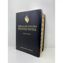 Biblia Estudo Pentecostal Preta Grande C/ Indice 17,5x24,5cm