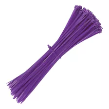 Bridas De Colores, Mxzpp-001, 100pzas, 20cm, 2.5mm, Morado,