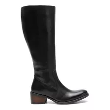 Bota Montaria Feminina 100% Couro Legítimo Cano Longo Preta