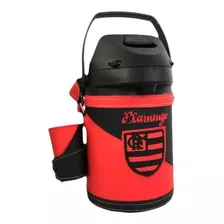 Garrafa Térmica P/ Tereré Couro Flamengo 2,5l Promoção 