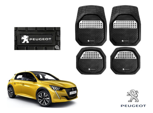 Tapetes 3d Logo Peugeot + Cubre Volante 208 2021 2022 2023 Foto 2