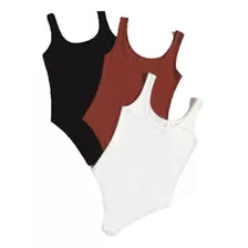 Shein Essnce Body Tank Unicolor De Canalé.