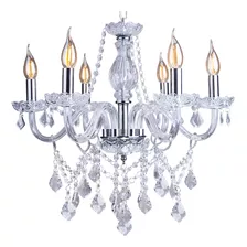 Lustre Cristal Clássico Maria Tereza France 6 Braços E14