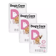 Kit Fralda Higiênica Pet P/ Cães Fêmea Dogs Care Tam P 72 Un