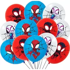 Set 10 Globos Spiderman Multicolores 12 Pulgadas