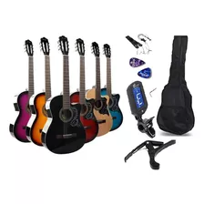 Guitarra Acústica Importada Mastil Reforzado Pack De Regalos