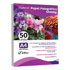 Papel Fotografico A4 Glossy 230 Gr 50 Hojas