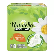 Toallas Higiénicas Naturella Regular Con Alas De 8 Unidades