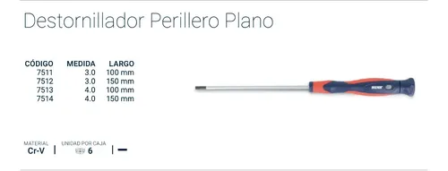 Destornillador Perillero Plano Bremen 4x100 Imantad 7513 Dgm