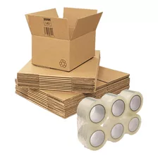 Cajas Mudanza 60x40x40 +4 Cintas/pack Ahorro Envíos-mudanza