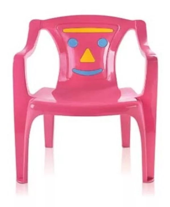 Cadeira Infantil Educativa Rosa Plastico Resistente Estudo