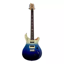 Guitarra Elétrica Prs Guitars Se Custom 24 De Bordo/mogno 2021 Blue Fade Com Diapasão De Pau-rosa