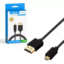 Cabo Hdmi X Mini-hdmi 2.0 1080p Hdr Alta Velocidade 3 Metros