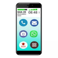 Smartphone Mamãefone 4g 16gb Tela E Icones Grandes Zap Insta