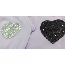 Vestido De Algodon Con Corazón En Glitter 4 Al 14 Infantil