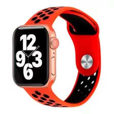 Pulseira Com Furos Silicone Compatível Com Apple Watch E Iwo