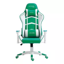 Cadeira Escritório Gamer Ergonômica Mymax Mx5 Branco/verde