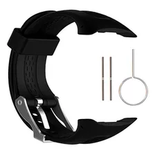  Poolsy Compatível Com Garmin Pulseira Silicone Forerunner 10 15 Cor Preta Grande