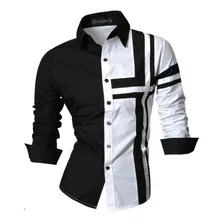 Camisa Social Slim Manga Longa Premium Estilo Islandia