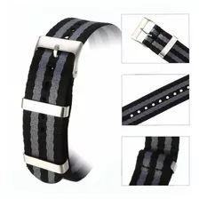 Pulseira Em Tecido Nato Strap G10 20mm X 28cm Anéis Retos