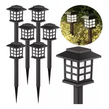 Lámpara Solar Exterior Led Recargable Jardín 6 Pzas