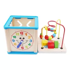 Cubo De Actividades 5 En 1 En Madera Didáctico Niños Niñas 