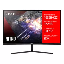 Monitor Gamer Acer 31.5 Nitro Ei322qur Curvo 2k