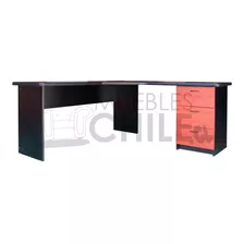 Escritorio Ele 3 Cajones Para Oficina 180x180 / Muebleschile