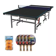Mesa De Ping Pong Almar C25 Negra C/ Accesorios | Combo N° 1