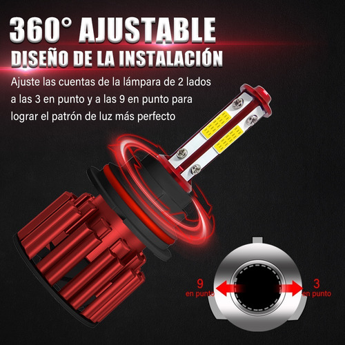 Kit De Faros Delanteros De 4 Lados 9007 H4 Led Rayo H13 Foto 4