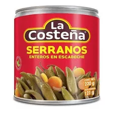 Chiles Serranos En Escabeche La Costeña 220 Gr - Mexico