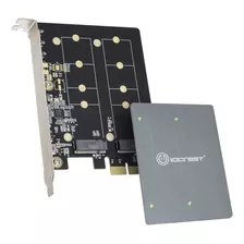 Placa Pci Express 3.0 X1 A Dual M.2 B-key Sata Ssd Io Crest