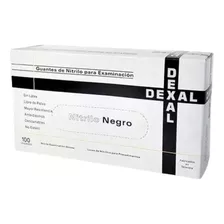 Guantes De Nitrilo Negro Marca Dexal Talle S M Y L X 100un