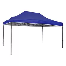 Gazebo Plegable 3 X 4,5 Reforzado E Impermeable Filtro Uv30 Color Azul