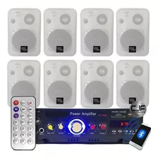 Sistema Música Funcional Bluetooth Fm Senon + 8 Bafles Cjf