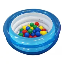 Pelotero Inflable 3 Anillos Azul + 50 Pelotas Int 1723