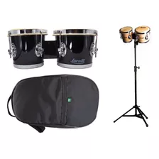 Bongo Preto 7x8 Torelli Tb011com Capa E Pedestal