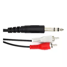 Cabo P10 Stereo Para 2 Plug Rca 2 Metros Audio