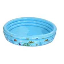 Piscina Banheira Inflável Infantil 170lts. 100 X 25 Cm Azul