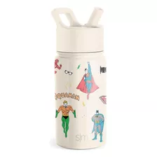 Botella De Agua Niños Tapa De Pajita | Taza De Acero I...