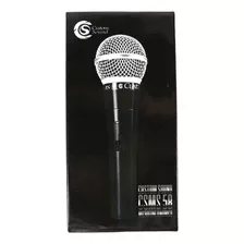 Microfone Com Fio Cardióide Custom Sound Csms58 Dinâmico Cor Preto