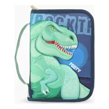 Cartuchera Desplegable Dinosaurio T-rex Footy F2204 Color Verde