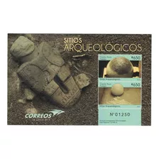 Costa Rica 2016 Lindo Bloco Selos Escultura Arqueologia 