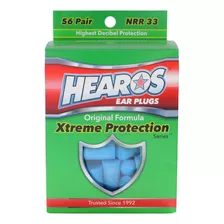 Protetor Auricular Earplugs Hearos Extreme 33db 56 Pares Cor Azul