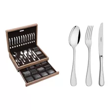 Faqueiro Inox 130pcs C/estojo Classic Tramontina 66928223