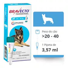 Antipulgas Bravecto Transdermal Cães 20-40 Kg Imediato