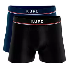 Kit 2 Cuecas Boxer Lupo Sem Costura Masculina Microfibra 436