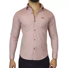 Camisa Manga Larga Drill Hombre - Rosado