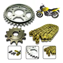 Kit Relaçao Cbx 250 Twister Com Retentor Aco 1045 Dourada