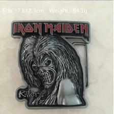 Fivela P/ Cinto Iron Maiden Rock Bandas Ingresso Cd Lp Show